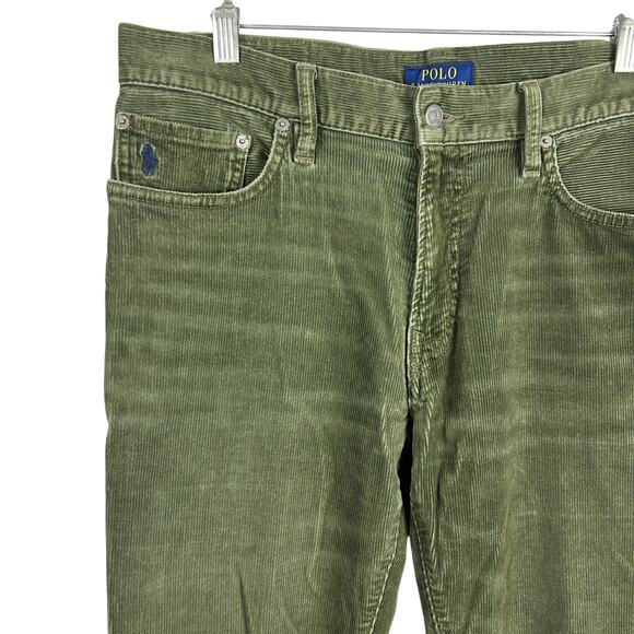 Polo Ralph Lauren Men's Green Corduroy Straight Leg Pants 32 x 32 - Picture 3 of 6